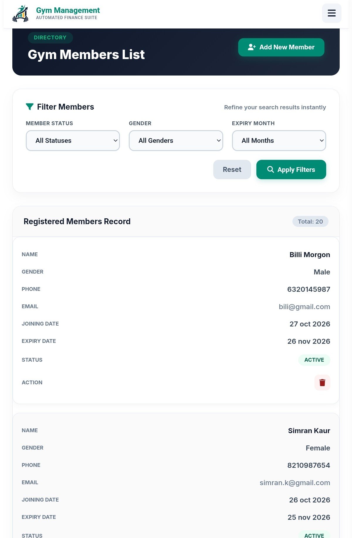 Member List